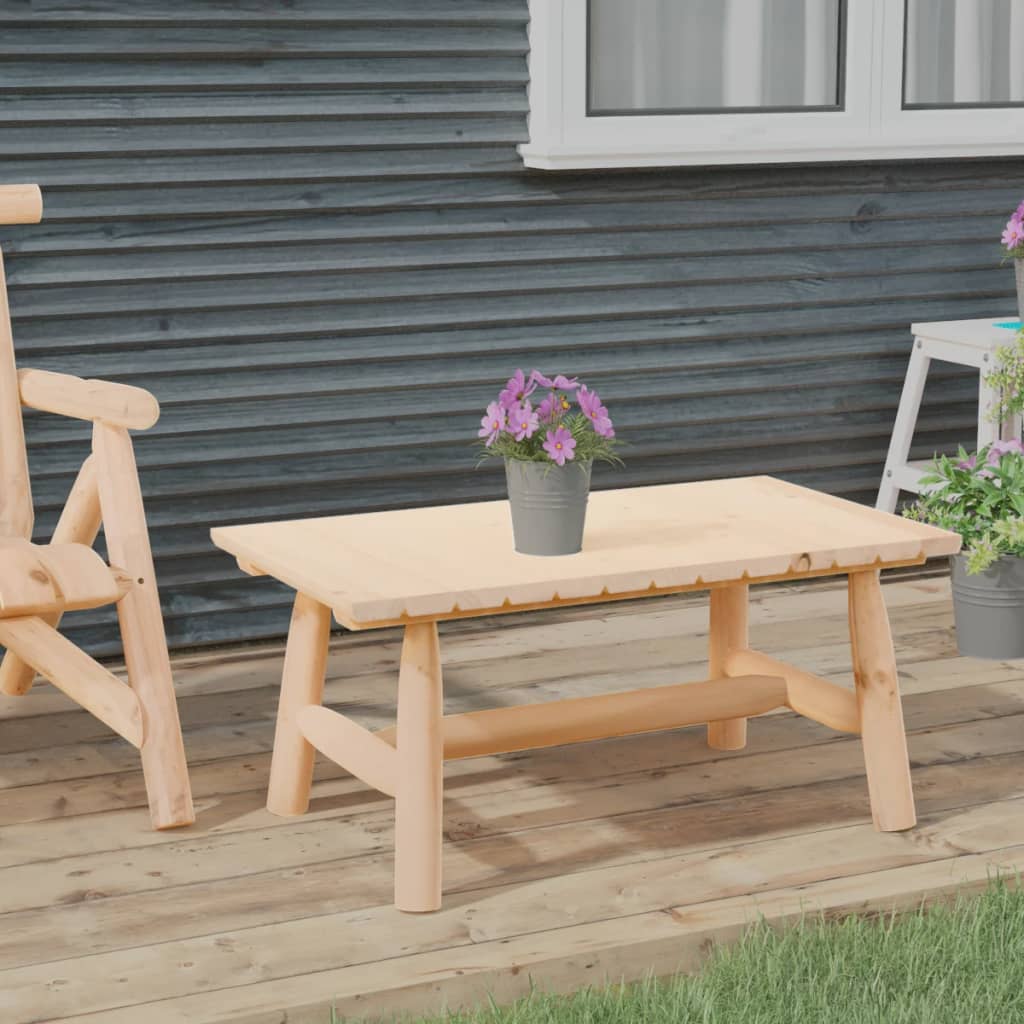 vidaXL Coffee Table 35.4"x19.7"x16.1" Solid Wood Spruce