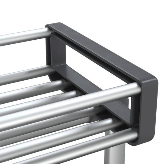 vidaXL Storage Trolley 23.2"x7.9"x29.5" Aluminum