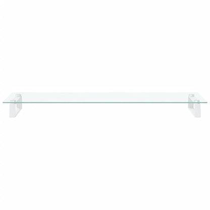 vidaXL Monitor Stand Desktop Computer Screen Riser Tempered Glass and Metal