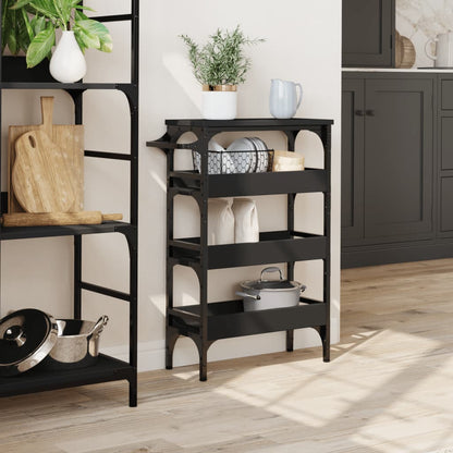 vidaXL Kitchen Trolley Storage Serving Rolling Cart on Wheels Engineered Wood