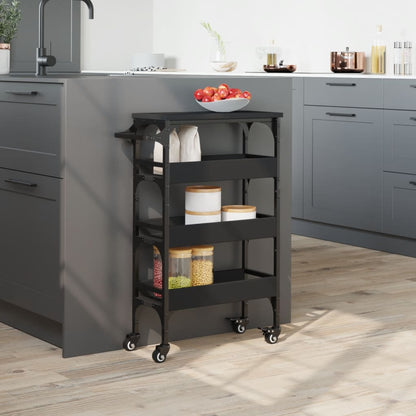 vidaXL Kitchen Trolley Storage Serving Rolling Cart on Wheels Engineered Wood