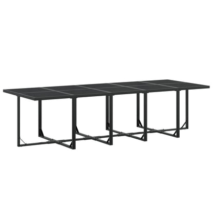 vidaXL Patio Dining Set Table and Chair Garden Outdoor Furniture Black Textilene