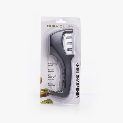 3-in-1 Professional Kitchen Knife Sharpener: Multi-Stage System for Repairing, Sharpening & Polishing Blades,