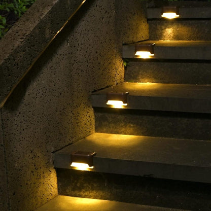 Horizontal Warm White Solar Deck Lights Set
