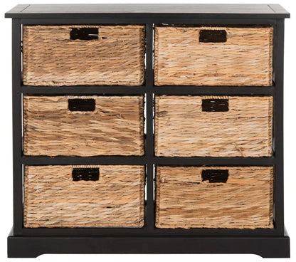 Coastal Solid Wood Six-Drawer Accent Chest Storage Core