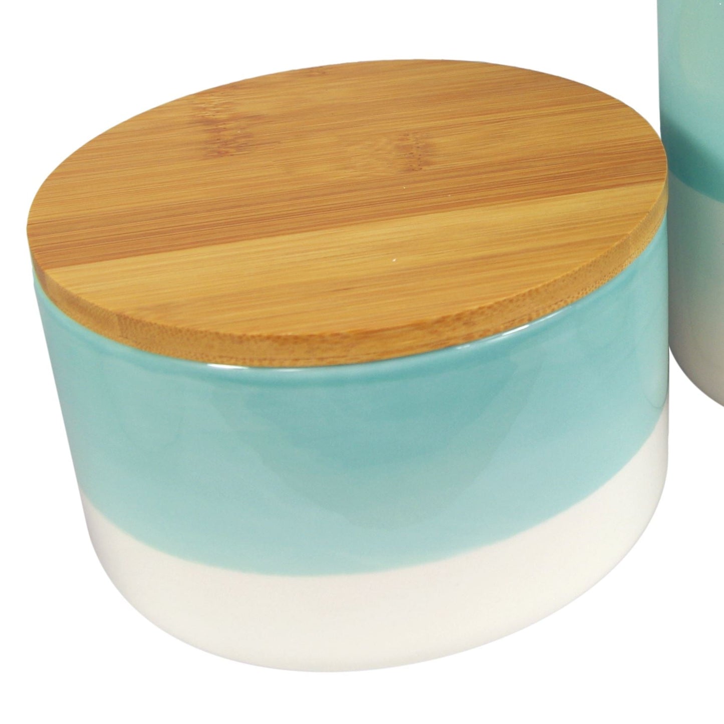 Storage Jars Kitchen Canisters Ceramic Lids 20cm Set 3