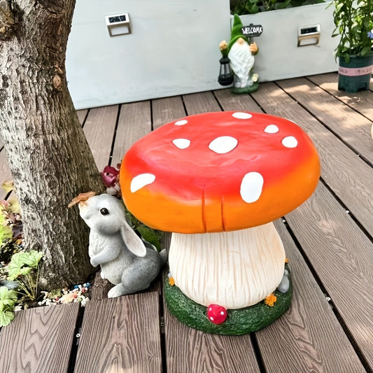 Resin Mushroom Garden Stool Outdoor Seating