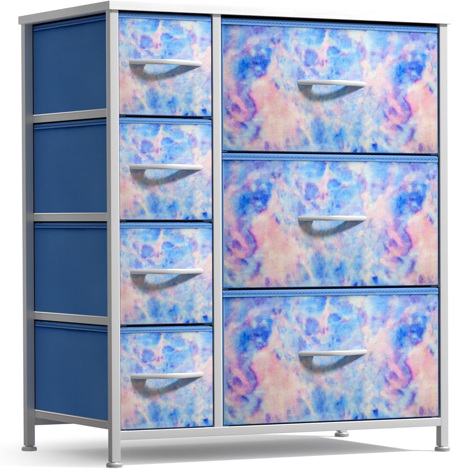 7 Drawer Kids Dresser Tie-Dye Fabric Bins