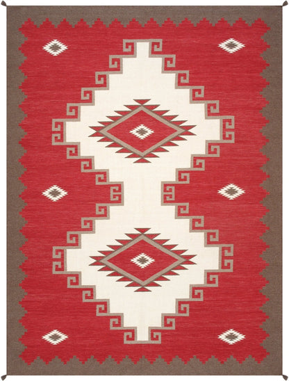 Canvello Tuscany Reversible Wool Ivory Area Rug- 9'1'' X 12' 2''