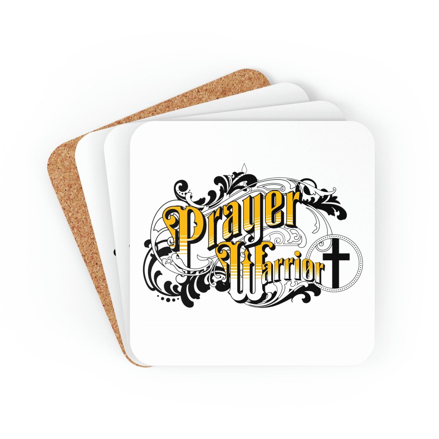 Home Decor - Coaster Set - 4 Piece Home/office - Prayer Warrior Christian Inspiration - S6