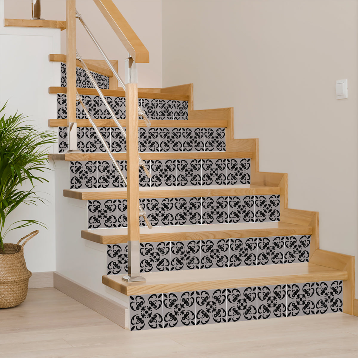 Gray and Black pattern dark Backsplash for background renovation Tiles Model - SB29