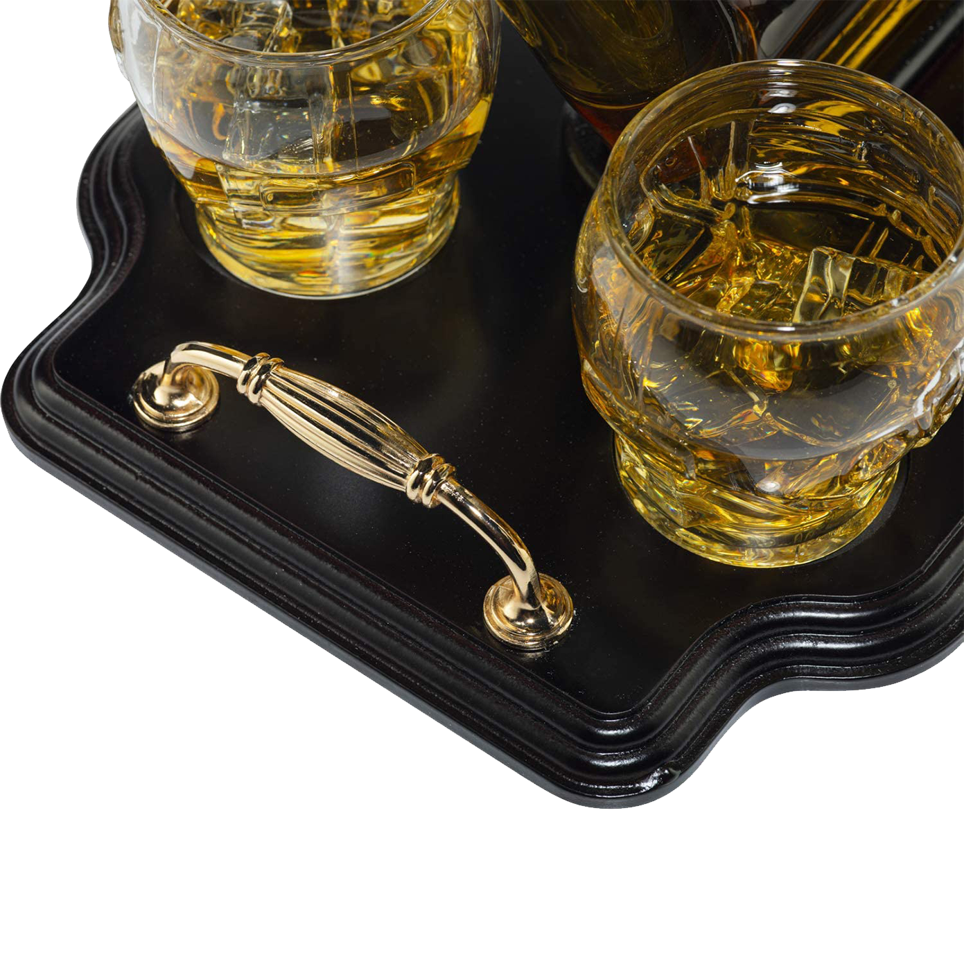 Ice Hockey Wine & Whiskey Decanter Set With 4 Helmet Whiskey Glasses by The Wine Savant 750ml Decanter 8 Ounce glasses Hockey Gift