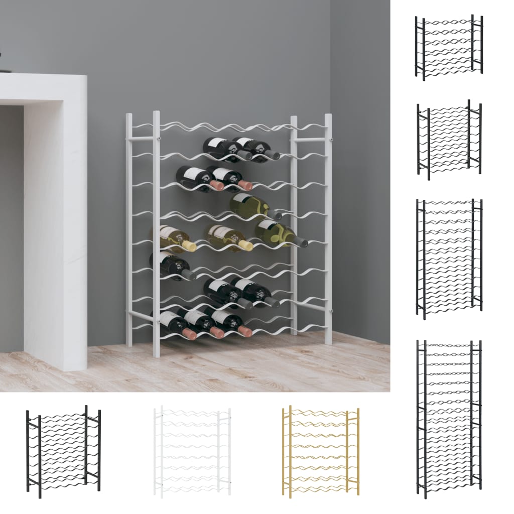 vidaXL Wine Rack Bottle Holder Wine Storage Organizer for Pantry Kitchen Metal