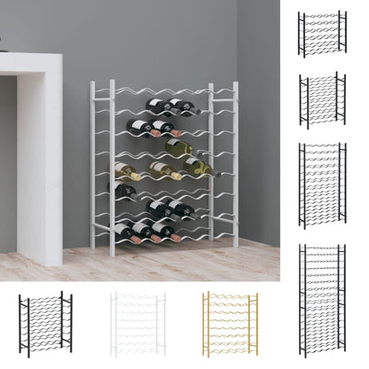 vidaXL Wine Rack Bottle Holder Wine Storage Organizer for Pantry Kitchen Metal